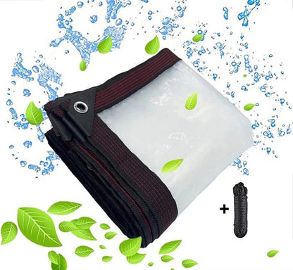 Transparente Plane Wasserdicht Abdeckplane PE 2x5m Ösen PVCFolie