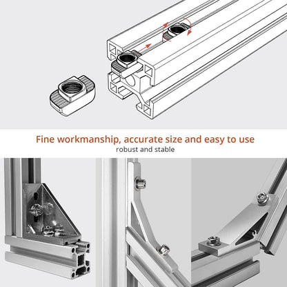 Nutensteine M6 für 30er Aluminiumprofile, 100 Stück