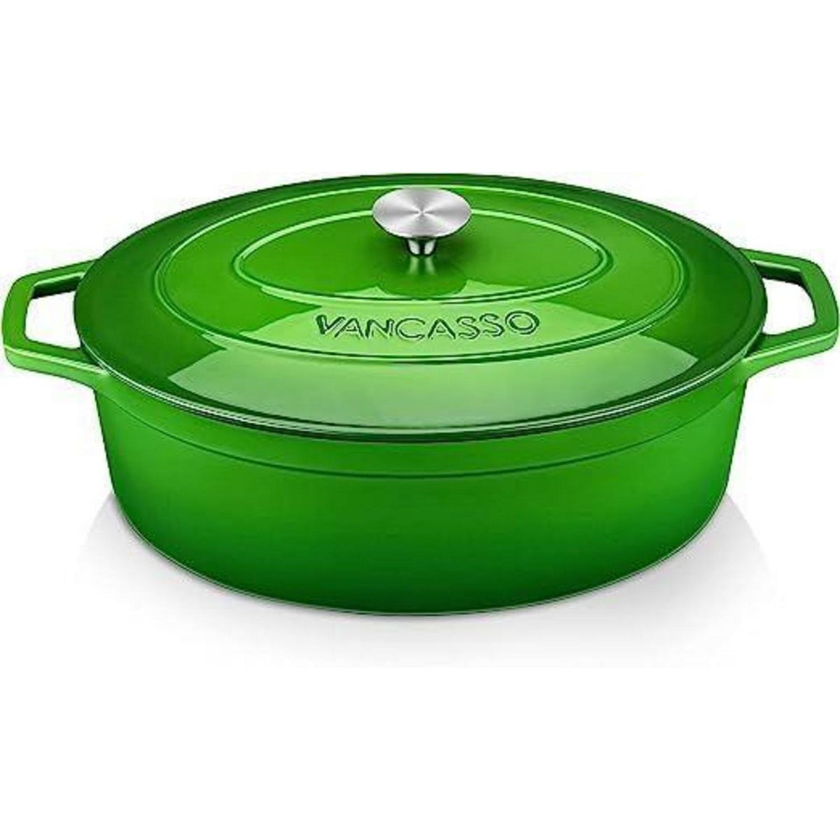 Gusseiserner Bräter 8L oval mit Deckel – Induktion & Ofenfest