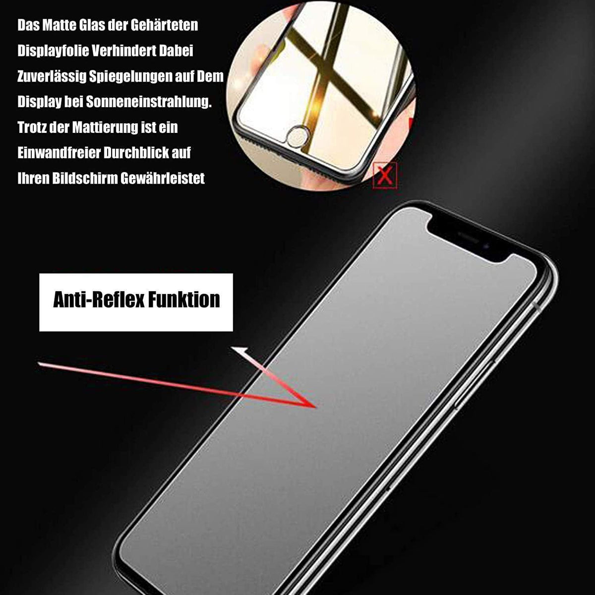 Matt Schutzfolie für iPhone 11 Pro Max/XS Max, 3 Stück