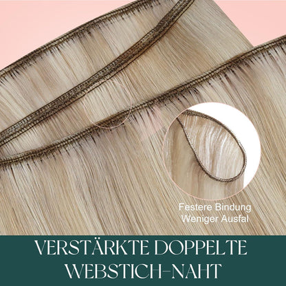 Remy Haartressen Blond 50cm – Echthaar Extensions Aschblond