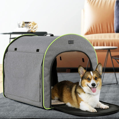 Faltbare Hundebox mittel – Bequem & gemütlich mit Kissen