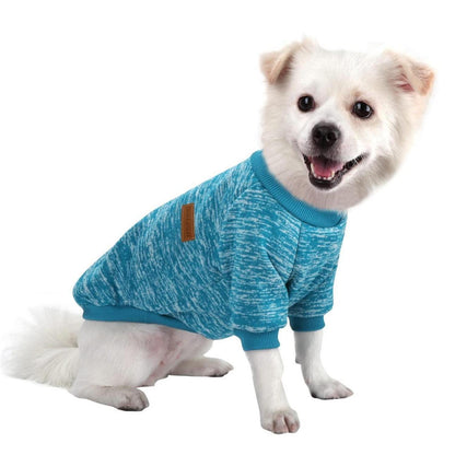 Hundepullover Blau XXL – Warmer Strickpullover für kleine Hunde