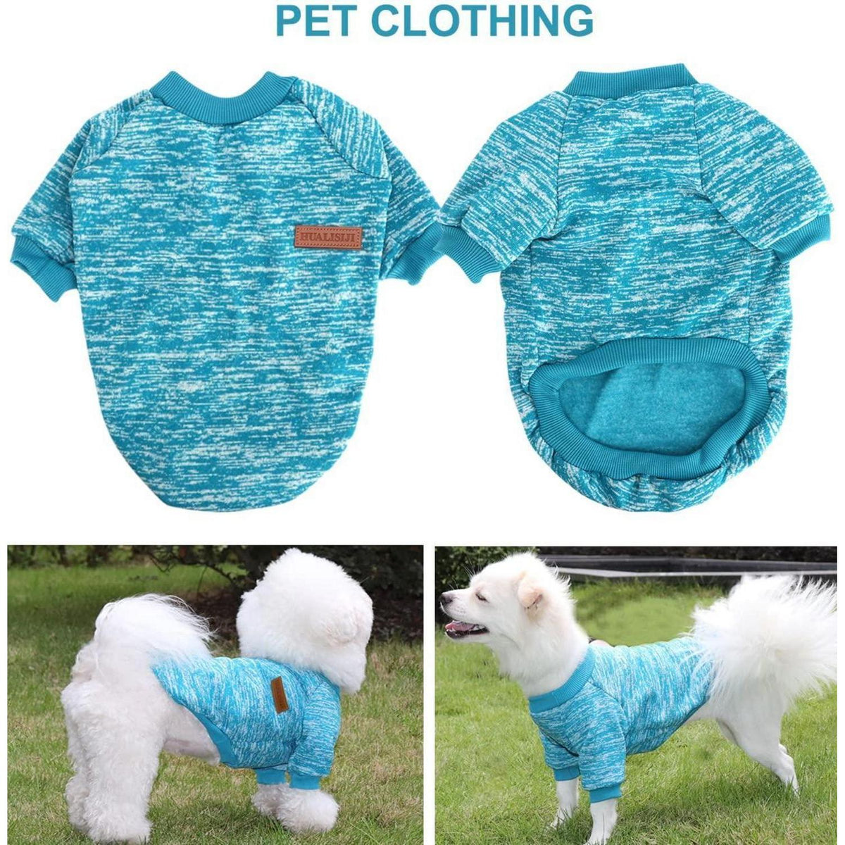 Hundepullover Blau XXL – Warmer Strickpullover für kleine Hunde