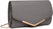Elegante Damen Clutch Tasche mit Kettentasche und Magnetverschluss