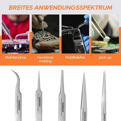 Präzisionspinzette aus Edelstahl für Handwerk Elektronik Löten