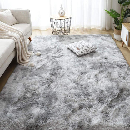 Shaggy Teppich Grau/Weiß 200x250cm - Weich & Rutschfest