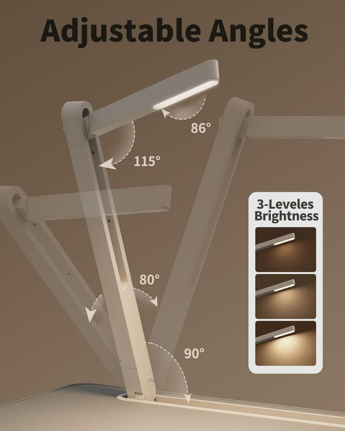 Laptoptisch Bettisch LED Lampe verstellbar mit Schublade und
