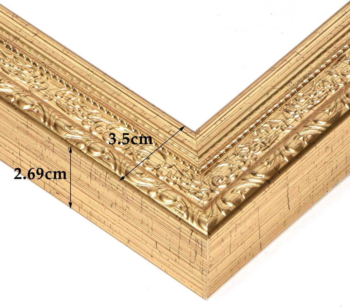 Bilderrahmen 10x15 cm Vintage Gold 2er Set Echtglas Wohnzimmer Schlafzimmer Büro