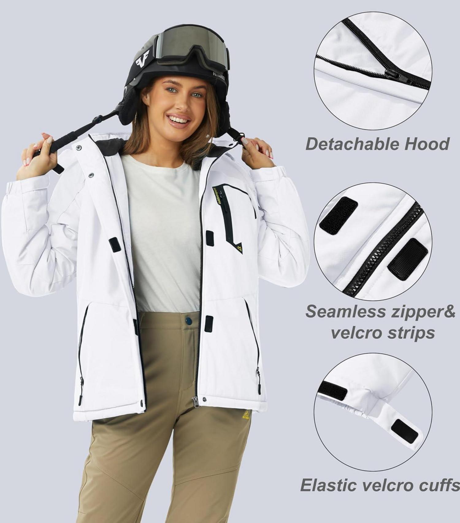 Damen Winterjacke Softshell Outdoor Ski Jacke Fleece Gefüttert