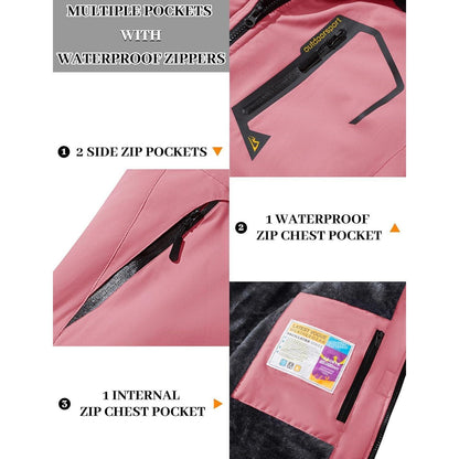 Damen Skijacke Winterjacke mit Fleece – Wasserdicht & Winddicht