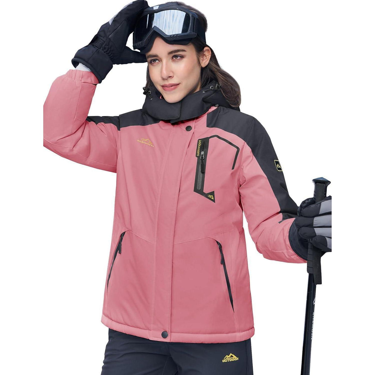 Damen Skijacke Winterjacke mit Fleece – Wasserdicht & Winddicht