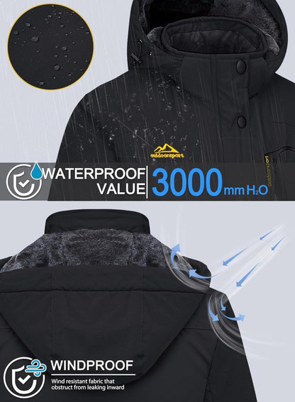 Funktionsjacke Damen Winter Outdoor Softshell Ski Jacke Schwarz