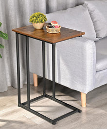 C-Form Beistelltisch 49x33x68cm Kaffeetisch Metallgestell