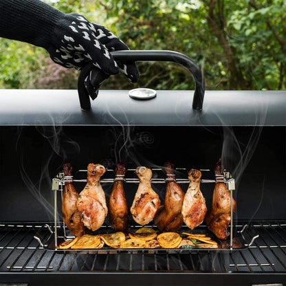 Hähnchenschenkel Halter für Grill Auffangschale Grillzubehör