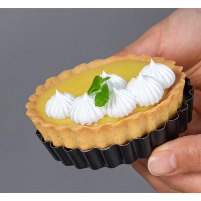 6 Törtchenformen mit Hebeboden – Mini Kuchenblech für Pizza & Quiche