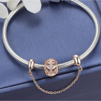 Sterling Silber Charm Stopper für Armbänder Rosegold