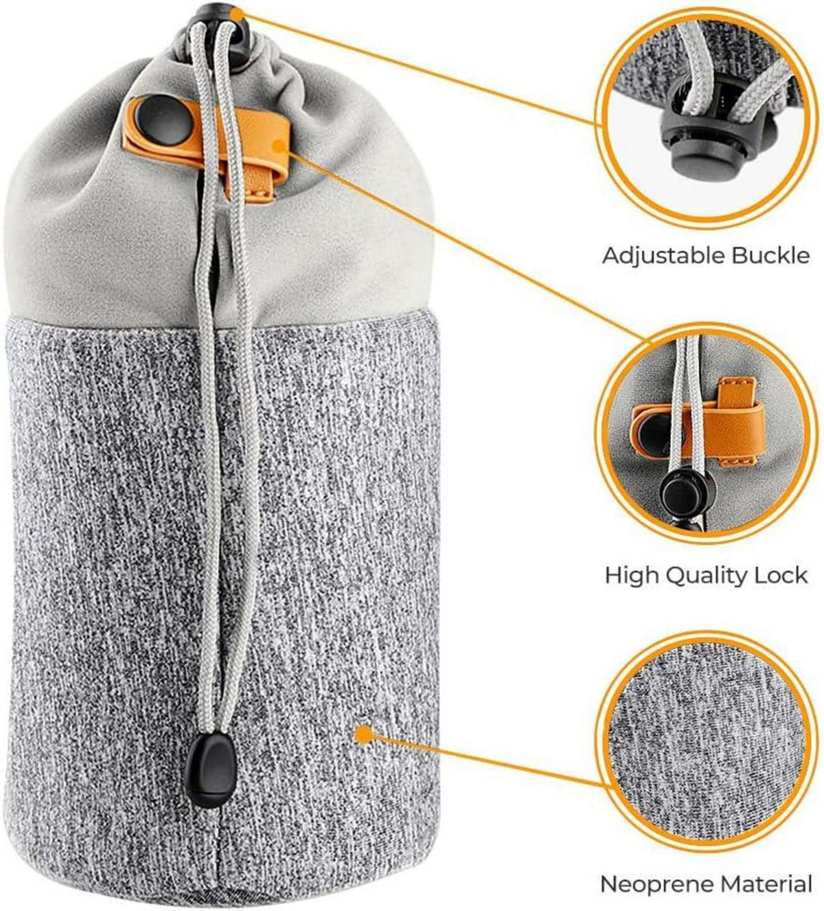 Neopren Objektivtasche für Kameraobjektive 10*18cm gepolstert & verstellbar
