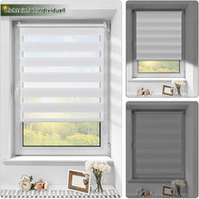 Doppelrollo Klemmfix ohne Bohren ür Fenster weiß 45x150cm