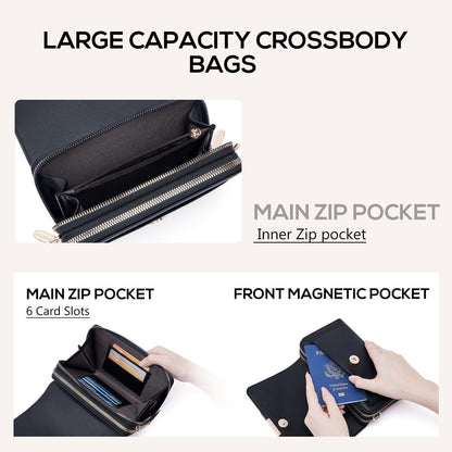 Kleine Damen Umhängetasche PU Leder Crossbody Reisepass