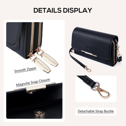 Kleine Damen Umhängetasche PU Leder Crossbody Reisepass