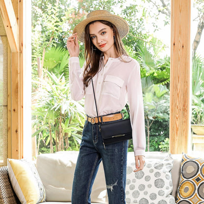 Kleine Damen Umhängetasche PU Leder Crossbody Reisepass