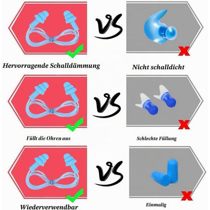 5 Paar Silikon Ohrstöpsel – Wiederverwendbar, Wasserdicht & Geräuschreduzierend