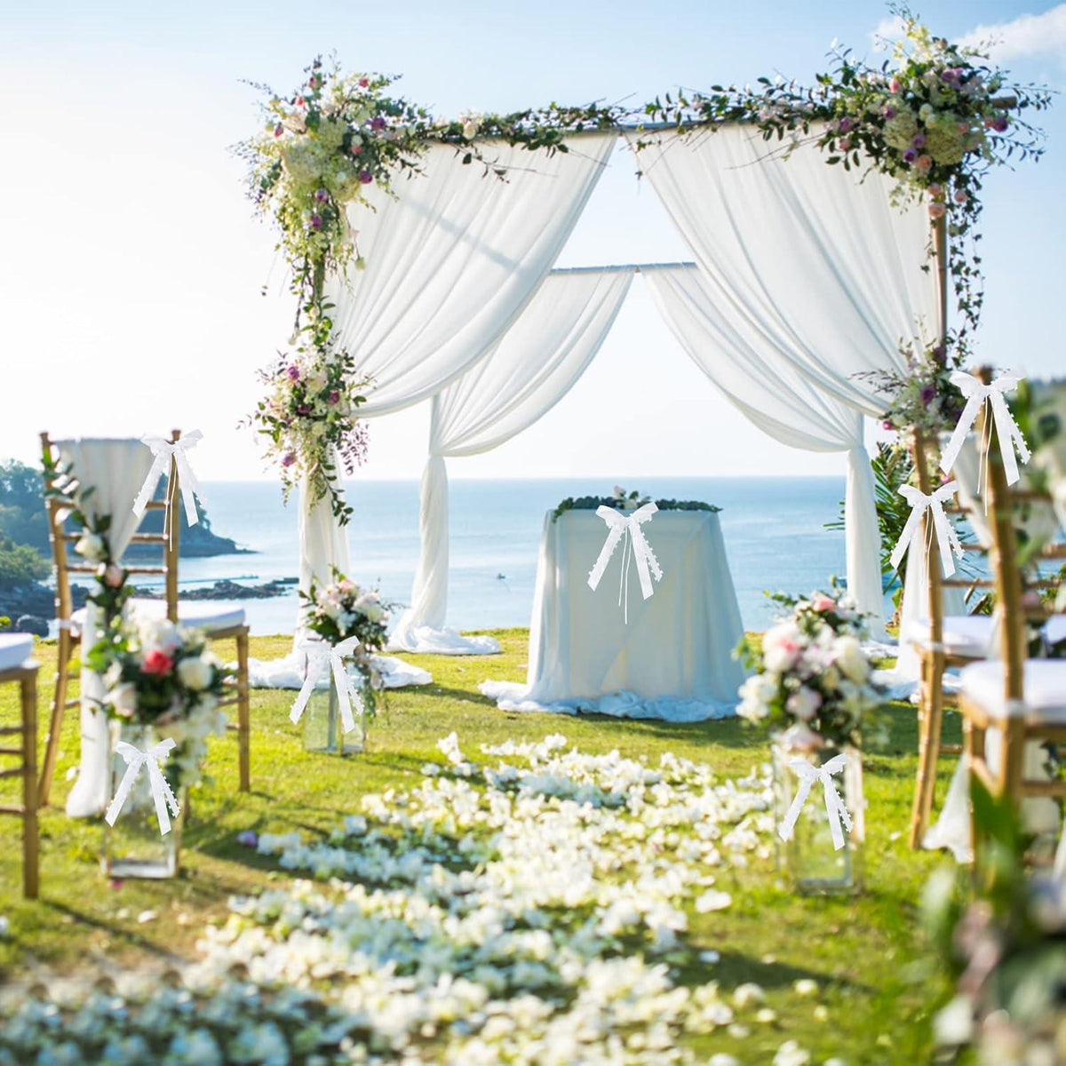 20er Set Autoschleifen Hochzeit - Schleifen Auto Deko Herzform