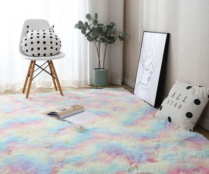 Hochflor Teppich 160x230 Modern Bunt Flauschig Weich Groß Schlafzimmer Wohnzimmer