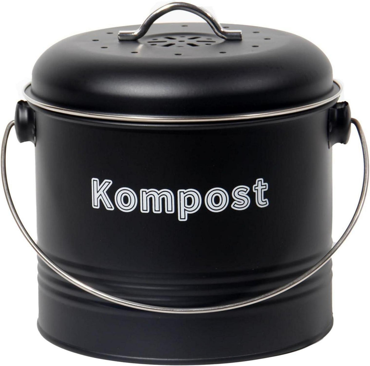 Biomülleimer Küche 3,5 L mit Aktivkohlefiltern und Retro-Design