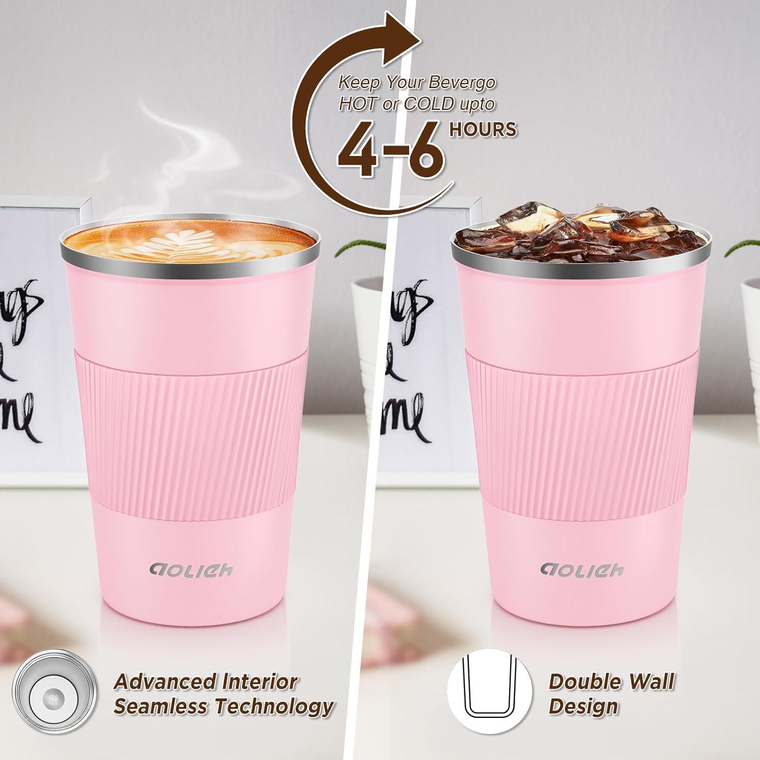 Thermobecher Edelstahl Isolierbecher Travel Mug Kaffeebecher 380ML