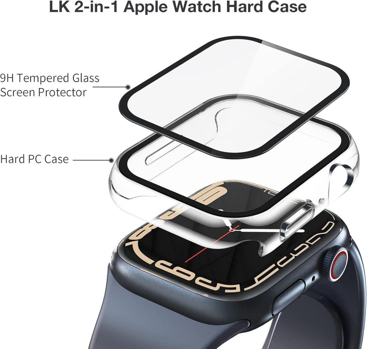 Schutzhülle für Apple Watch Series 9/8/7 41mm 2er Pack