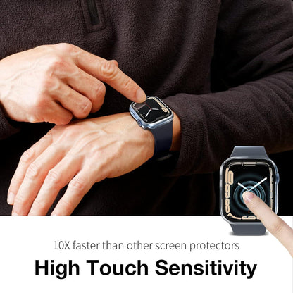 2x Schutzhülle Apple Watch Series 9/8/7 41mm, Displayschutzfolie, Kratzfest, HD Klar, Vollschutz