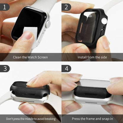 2x Schutzhülle Apple Watch Series 9/8/7 41mm Displayschutzfolie Klar