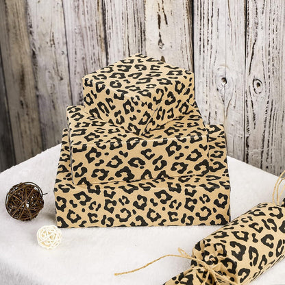 Kraft Geschenkpapier Rolle Leopardenmuster 43x10m