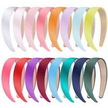 16er Set breite Satin Haarreifen für Frauen und Mädchen