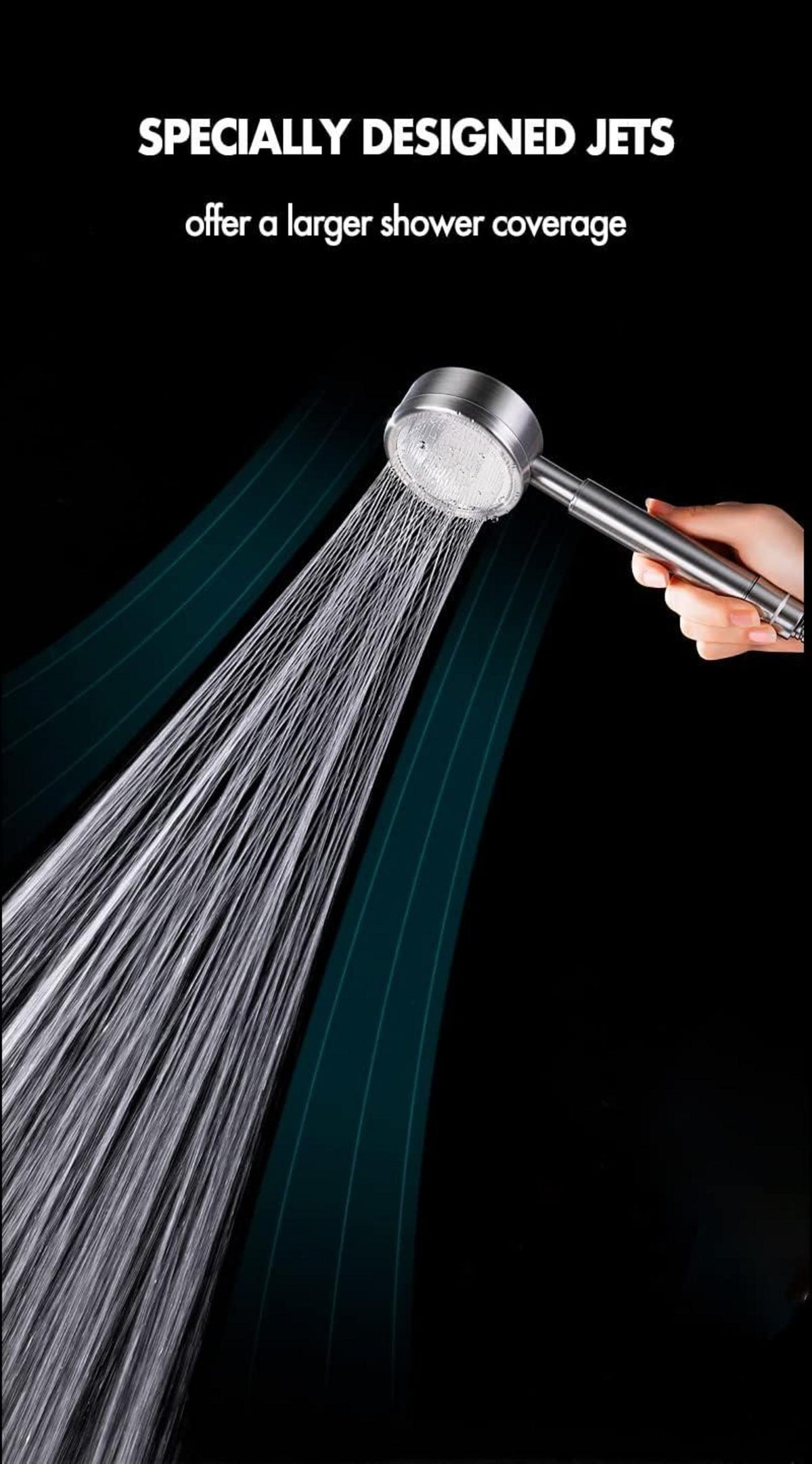 Hochdruck Handbrause Edelstahl Wassersparende Regendusche