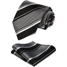 Karo Hochzeit Krawatten- und Einstecktuch-Set für Herren