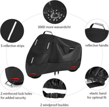Motorradabdeckung 300D Oxford Wasserdicht Reflektierend XXXL