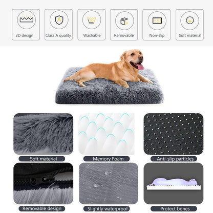 Orthopädisches Hundebett mit Memory Foam & rutschfester Unterseite 2XL Dunkelgrau