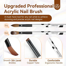 Saviland Acryl Nailart Pinsel Set Größe 8/10/14 Frauen