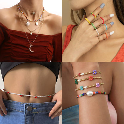 Perlen zum Auffädeln Rocailles Armband-Set 9500 Stücke Glas DIY