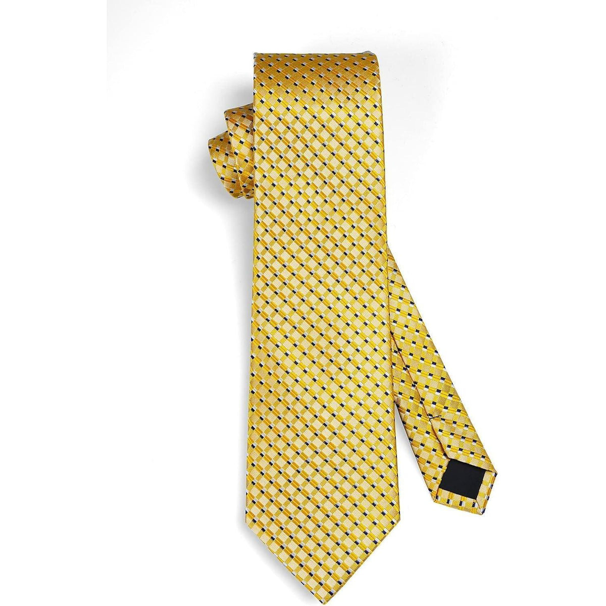 Krawatten & Einstecktuch Set Herren Gelb Gepunktet Formell Elegant