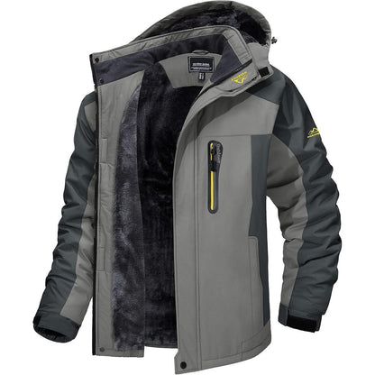 Herren Fleecejacke Winter Warm Gefüttert Winddicht Wasserdicht XXL