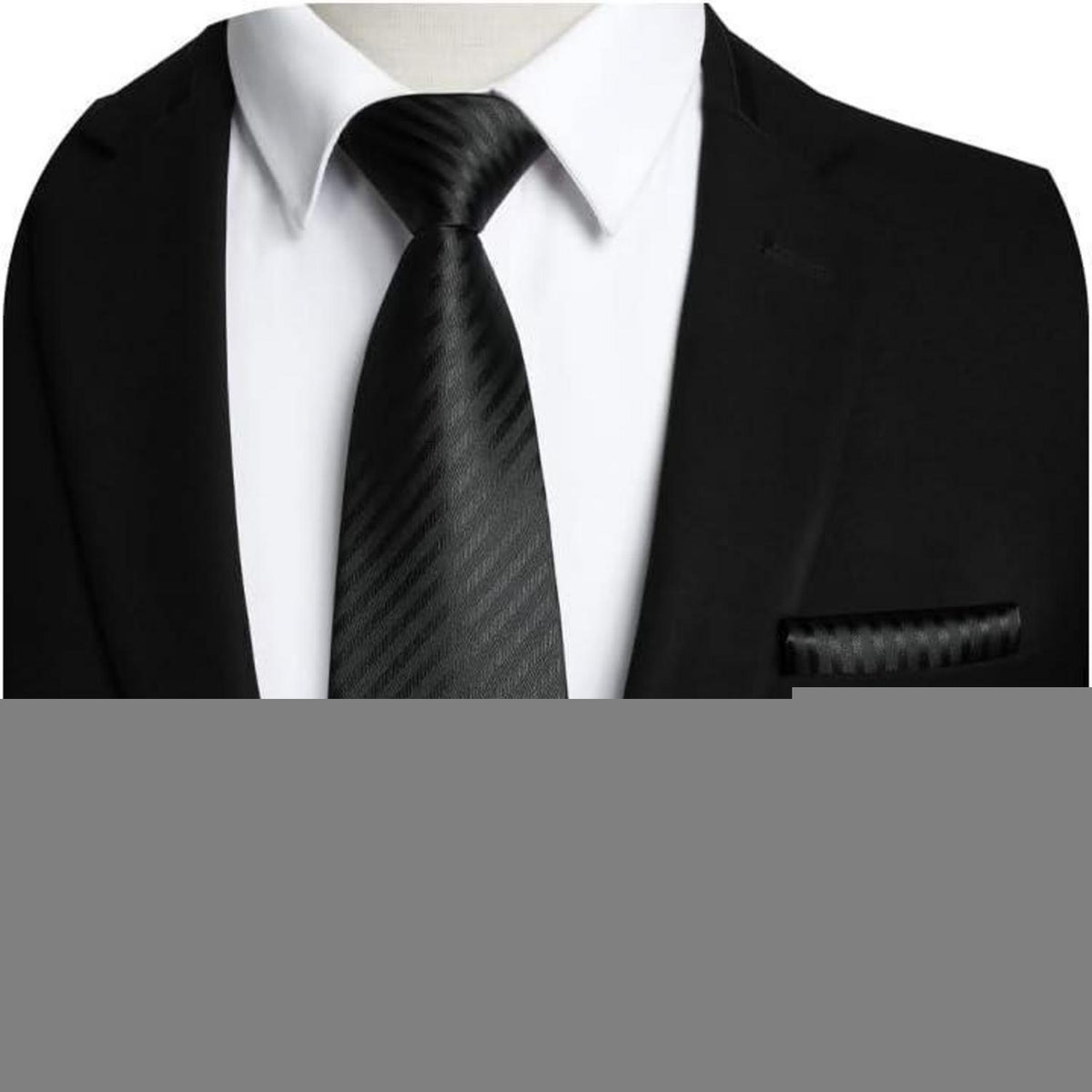 Krawatten- und Einstecktuch-Set für Herren, klassisch gepunktet, formell