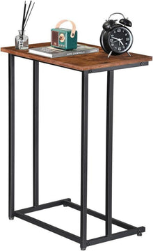 Beistelltisch C-Form Vintagebraun Laptop Kaffee 49 x 33 x 68 cm