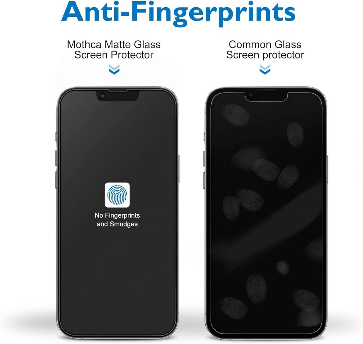 Mothca Sichtschutzfolie Anti-Spy Matt iPhone 14/13 Pro 6,1 Zoll