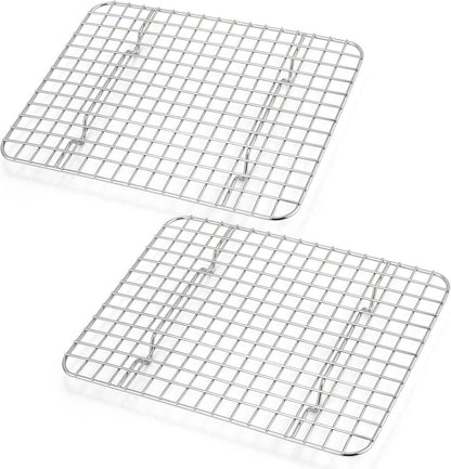 Abkühlgitter Set aus Edelstahl für Backen Grillen Kühlen 29,8cm*22,7cm
