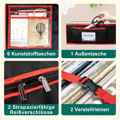 Geschenkpapier Aufbewahrungstasche Organizer Oxford-Gewebe Weihnachten