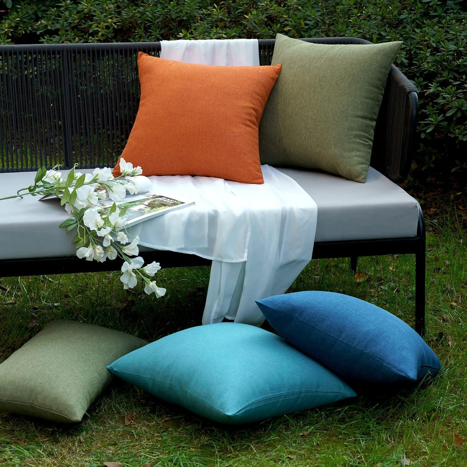 EMEMA Kissenbezug Outdoor Wasserdicht 2er Set 45x45 cm Navy Blau